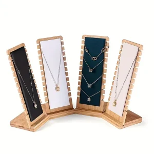 MOOCA Free Assembly 3-Tier Wooden Jewelry